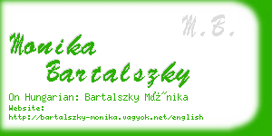 monika bartalszky business card